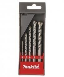 MAKITA set svrdla za zid 4x40/70 i 5x50/100 i 6x60/100 i 8x90/150 i 10x90/150, 5 kom D-05175