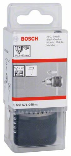 BOSCH stezne glave s vijencem do 13 mm D = 1,5-13 mm; A = 1/2"–20 1608571048