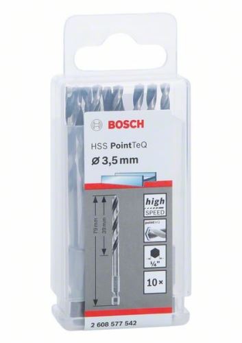 BOSCH Svrdlo za metal HSS PointTeQ HEX sa prihvatom u 6 točaka; 3,5 mm 2608577542