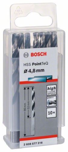 BOSCH Spiralna bušilica HSS PointTeQ 4,8 mm 2608577164