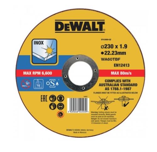 DEWALT Rezna ploča 230 x 22,2 x 1,9 mm DT43909