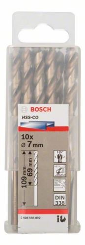 BOSCH svrdla za metal HSS-Co, DIN 338 7 x 69 x 109 mm (10 kom) 2608585892