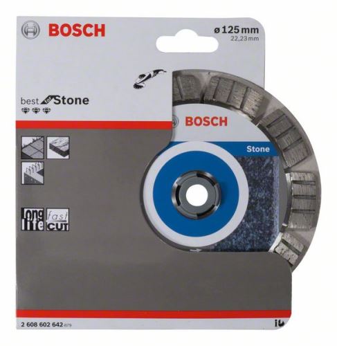 BOSCH Dijamantna rezna ploča Best for Stone 125 x 22,23 x 2,2 x 12 mm 2608602642