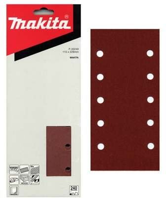 MAKITA brusni papir Velcro 115x229 mm 10 rupa K240, 10 kom P-33249