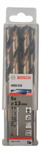 BOSCH svrdla za metal HSS-Co, DIN 338 13 x 101 x 151 mm (5 kom) 2608585905