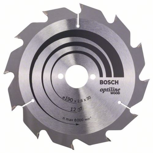 BOSCH List pile Optiline Wood 190 x 30 x 2,6 mm, 12 2608641187