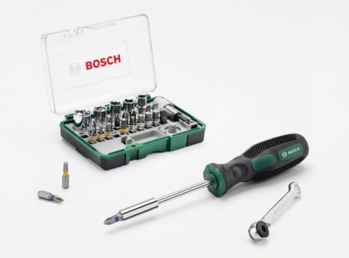 BOSCH 27-dijelni set čegrtaljki + ručni odvijač 2607017331