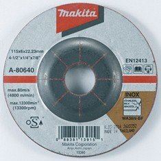 MAKITA brusni disk od nehrđajućeg čelika 115x6x22,23 mm A-80640