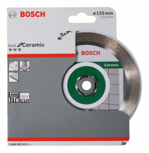 BOSCH Dijamantna rezna ploča Best for Ceramic 125 x 22,23 x 1,8 x 10 mm 2608602631