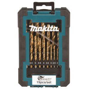 MAKITA set svrdla za metal HSS-TiN 1-10 mm (0,5 mm svaki), 19 kom , 10 kom pak D-72229-10