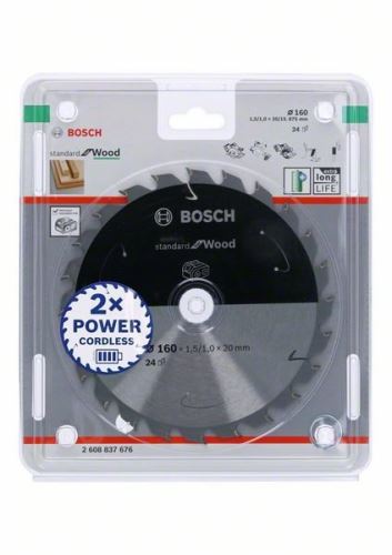 BOSCH List pile za akumulatorske pile; Standard za drvo 160x20/15,875x1,5/1,0x24T 2608837676