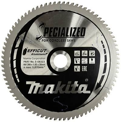 MAKITA list pile aluminij Efficut 260x1,85x30 mm 81 zub E-06323