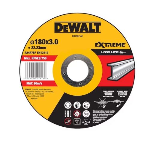 DEWALT disk za rezanje metala 180 x 3 x 22,23 mm DX7967