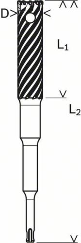 BOSCH Rezač armature s četiri oštrice, SDS-plus-9 18 x 120 x 300 mm 2608586995