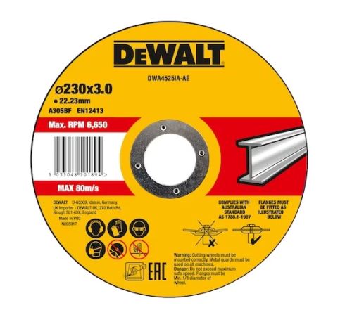 DEWALT Rezna ploča za nehrđajući čelik 230 x 3 x 22,23 mm DWA4525SIA