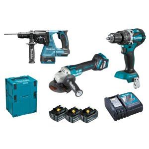 MAKITA Baterija set DHP484+DGA513+DHR243 Li-ion LXT 18V/5.0Ah DLX3119TJ