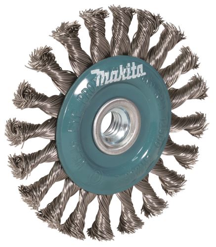 MAKITA disk četka 125 mm, pletena žica od nehrđajućeg čelika 0,5 mm D-77540