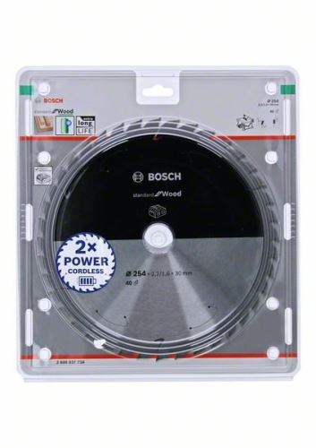 BOSCH List pile za akumulatorske pile; Standard za drvo 254x30x2,2/1,6x40T 2608837734