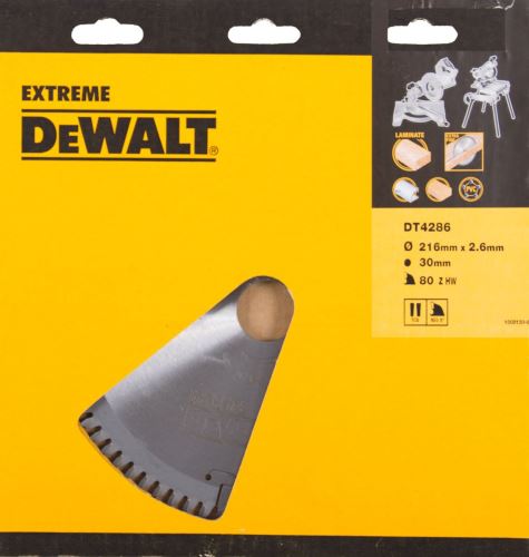 DEWALT List pile / furnir, laminat, aluminij / TCG -5°, 216 x 30 mm, 80 zuba DT4286