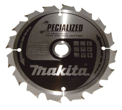 MAKITA list pile za drvo SPECIALIZED s udubljenim zubima 165x2x20 mm 16 zuba B-33037