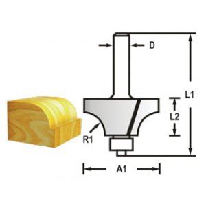 MAKITA Rezač za zaobljenje s nosivim drškom 6 mm, 31,8x16,7x60 mm R 9,5 mm D-48337