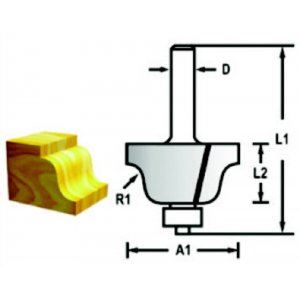 MAKITA Rezač profila s ležajnim drškom 6 mm, 25,4x9,5x52 mm D-48804