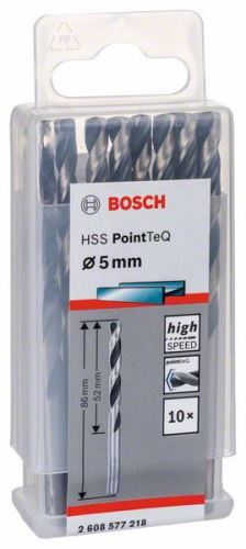 BOSCH Spiralna bušilica HSS PointTeQ 5,0 mm 2608577165