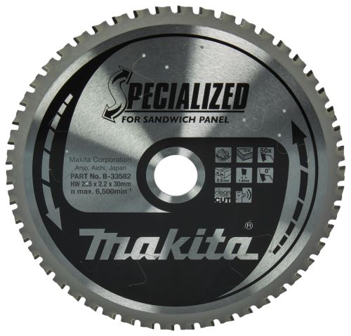 MAKITA list pile za sendvič panele SPECIALIZED 235x2,2x30 mm 50 zuba B-33582