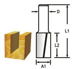 MAKITA Rezalo za utore 2 rezna drška 8 mm, 16x19x51 mm D-47569