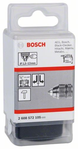 BOSCH Brzostezne stezne glave do 13 mm 1,5-13 mm, 1/2" – 20 2608572105