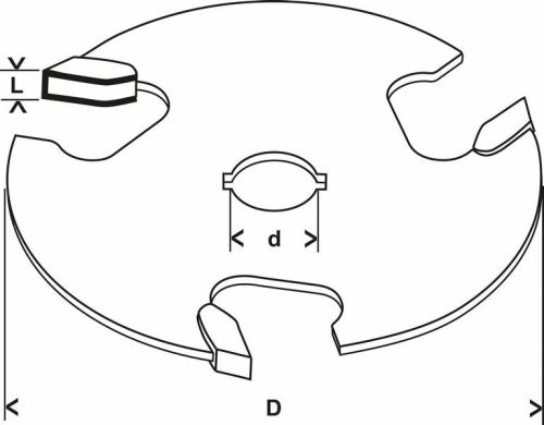 BOSCH Pločasti rezač 8 mm, D1 50,8 mm, L 4 mm, G 8 mm 2608629387