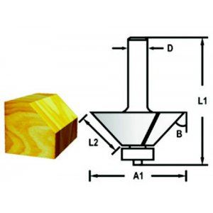 MAKITA Rezač faseta/rubova s ležajnom drškom 6 mm, 25,4x11x51 mm D-48658