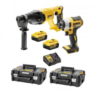 DEWALT Akumulatorski set, aku čekić + aku udarna odvijač DCK2023M2T