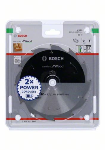 BOSCH List pile za akumulatorske pile; Standard za drvo 165x15,875x1,5/1,0x12T 2608837680