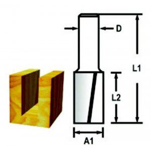 MAKITA Glodalo za žljebove 2 rezna drška 6 mm, 6x16x48 mm D-47422