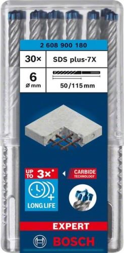 BOSCH EXPERT svrdlo SDS plus-7X, 6x50x115 30 kom 2608900180