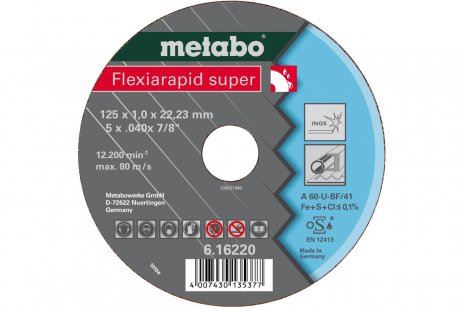 METABO Brusna ploča Flexiarapid SUPER 105 x 1,0 x 16,0 INOX, TF 41 616210000