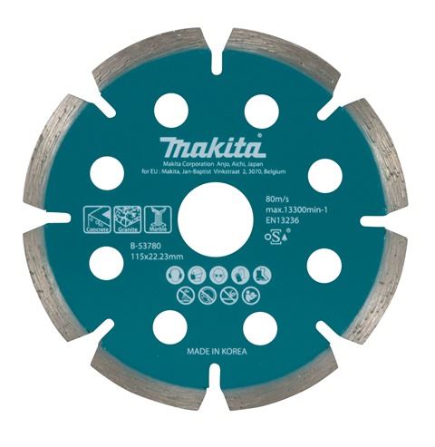 MAKITA dijamantna rezna ploča 115x1,6x22,23 mm za akumulatorske kutne brusilice B-53780