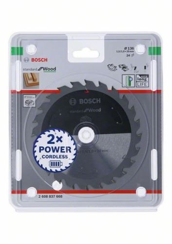 BOSCH List pile za akumulatorske pile; Standard za drvo 136x20x1,5/1,0x24T 2608837668