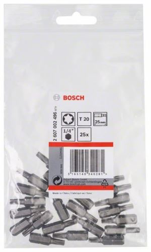 BOSCH Bit odvijač extra tvrdi Extra-Hart T20, 25 mm (25 kom) 2607002496