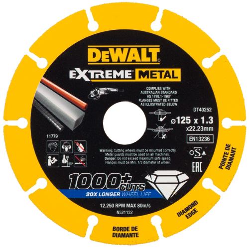 DeWALT Dijamantna oštrica EXTREME METAL 125 x 1,3 mm DT40252