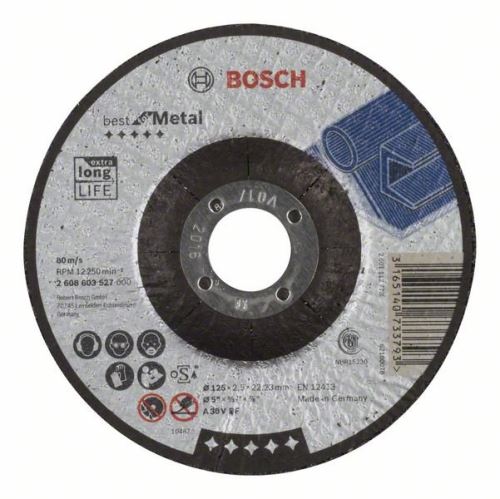 BOSCH Profilirana rezna ploča Best for Metal A 46 V BF, 125 mm, 1,5 mm 2608603519