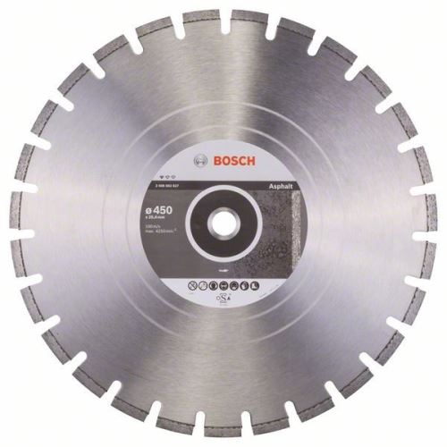 BOSCH Dijamantna rezna ploča Standard for Asphalt 450 x 25,40 x 3,2 x 10 mm 2608602627