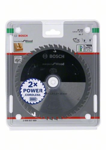 BOSCH List pile za akumulatorske pile; Standard za drvo 165x30x1,5/1,0x48T 2608837689