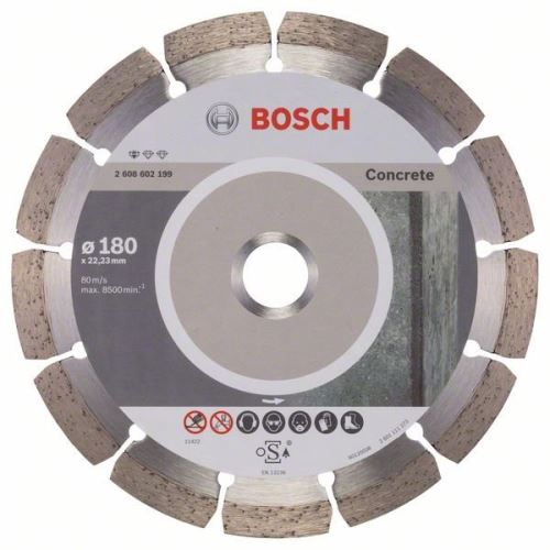 BOSCH Dijamantna rezna ploča Standard for Concrete 180 x 22,23 x 2 x 10 mm 2608602199