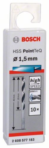 BOSCH spiralno svrdlo HSS PointTeQ 1,5 mm (2 kom) 2608577154