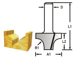 MAKITA Drška profilne glodalice 8 mm, 25,4x16x48 mm D-48169