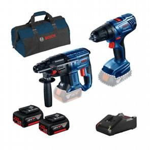 Bosch Professional set: akumulatorska udarna bušilica GBH 180-LI + akumulatorska bušilica-odvijač GSR 180-LI + 2x baterija GBA 18V 4.0Ah + vrećica u kartonskoj kutiji 0615990M31