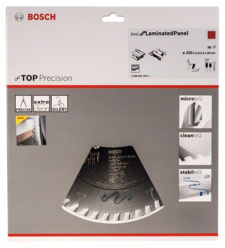 BOSCH list kružne pile Top Precision Best for Laminated Panel Abrasive 250 x 30 x 3,2 mm, 48 2608642104