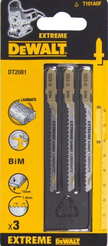 DeWALT List pile 82 mm, čisti zakrivljeni rezovi u laminatima debljine do 15 mm (5 kom) DT2081